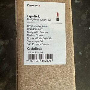 Kosta Boda Lipstick Poppy Red